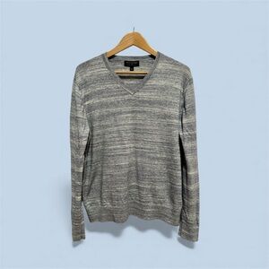 Banana Republic Blue/Gray V-Neck Men's Sweater in Large